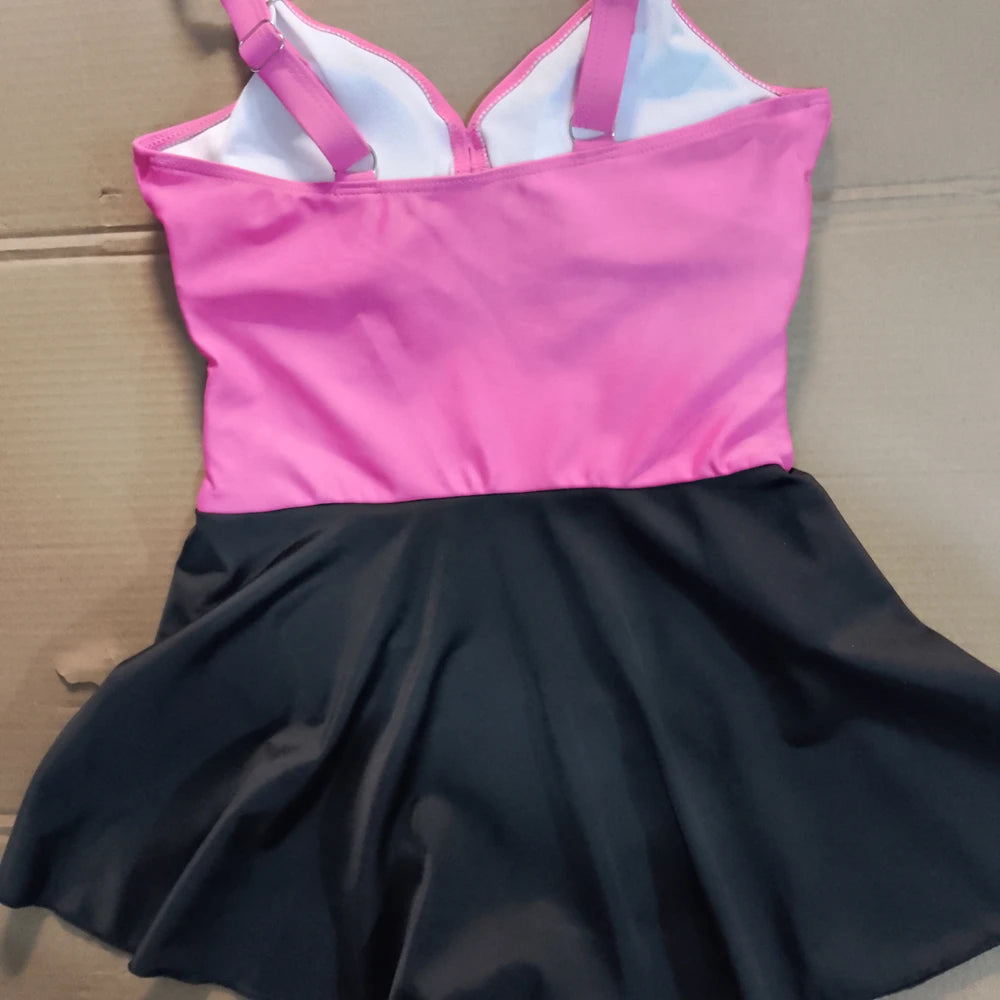 Women’s Tummy Control Swimdress – One-Piece Ruched Cross Swimwear (8 Colors)