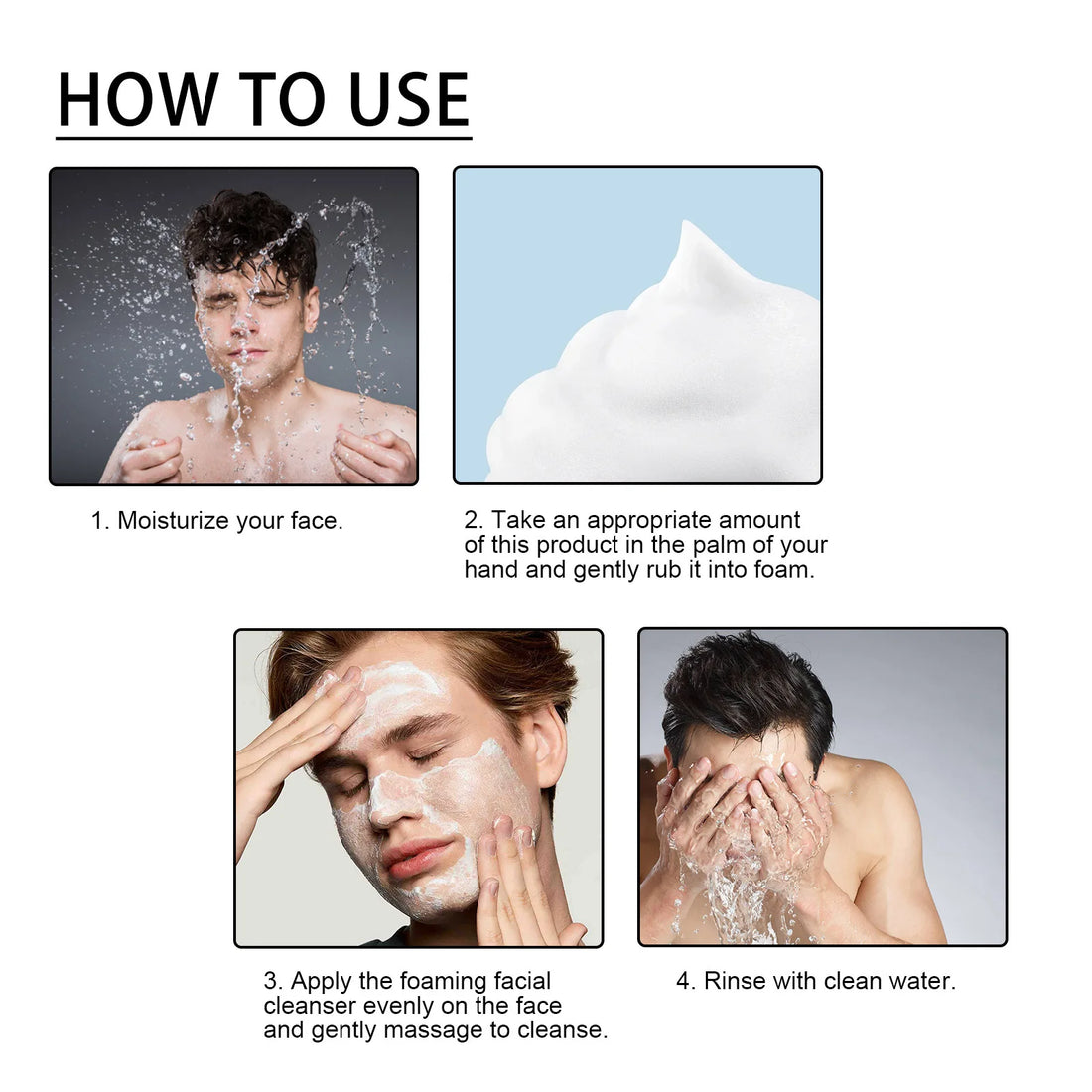 Men’s Facial Cleanser – Acne Control & Pore-Clearing Exfoliating Cream