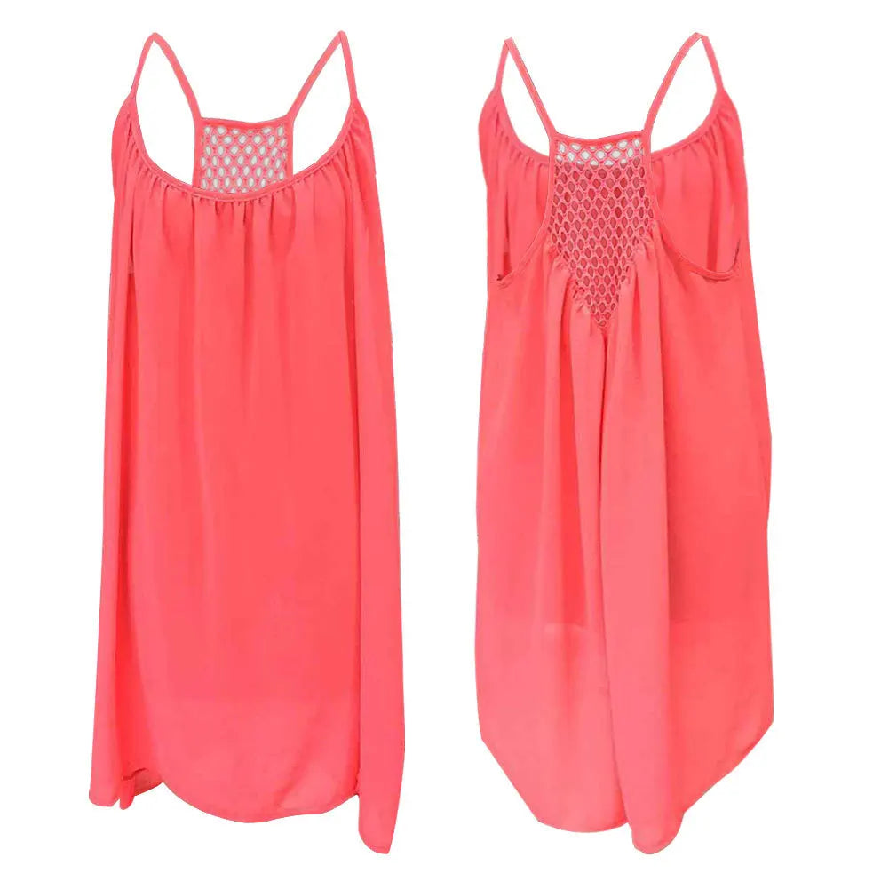 Women’s Casual Summer Mini Dress – Sleeveless Spaghetti Strap Bodycon