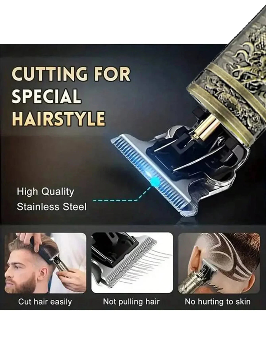 T9 LCD Electric Hair Clipper – Rechargeable Trimmer for Men