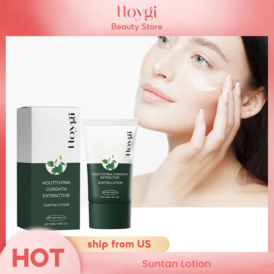 Herbal Sun Cream – Whitening & Nourishing with Houttuynia Extract
