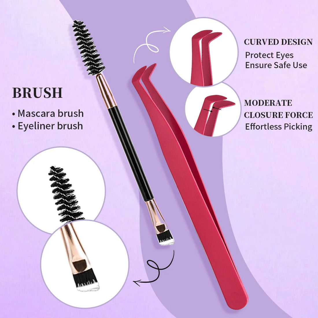 ISEEN DIY Eyelash Extension Kit – Cluster Lash Set with Bond, Seal, Tweezers & Brush