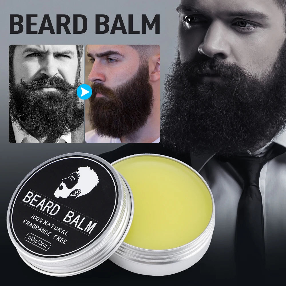 Men’s Natural Beard Balm Wax – Soften, Moisturize & Style