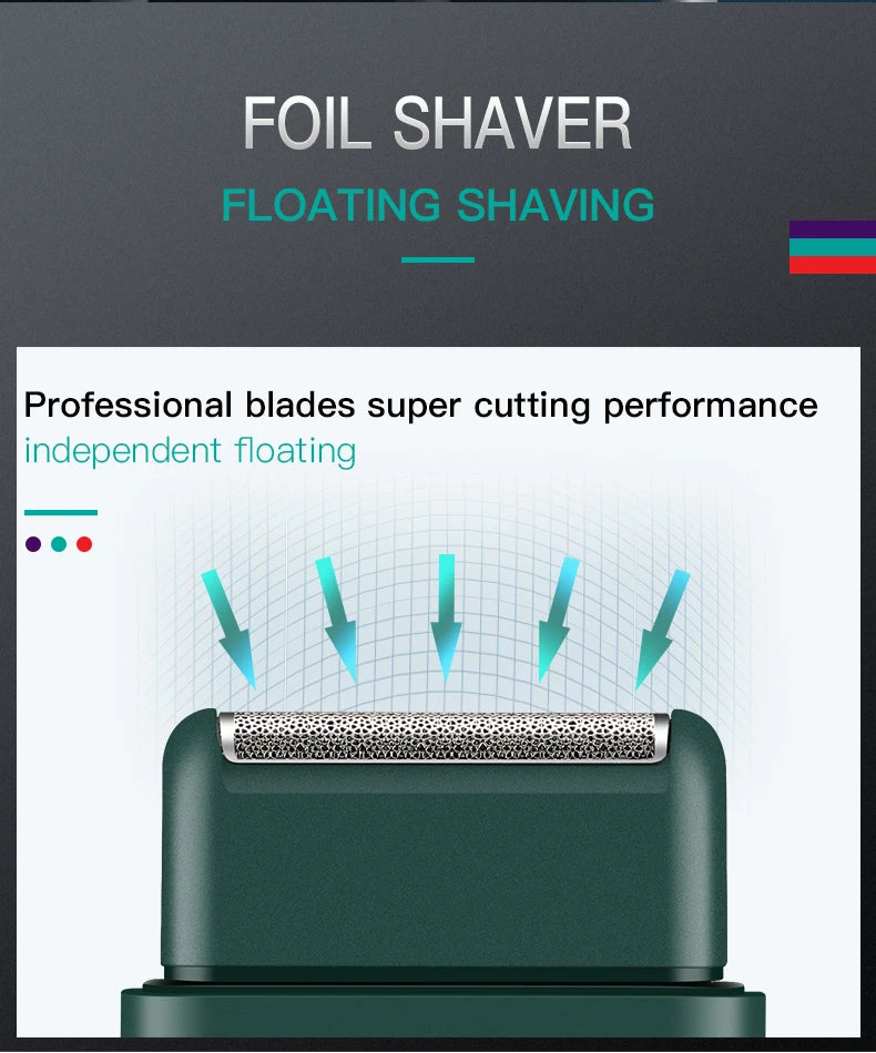 VGR 390 Mini Cordless Beard Trimmer – Rechargeable Electric Shaver for Men