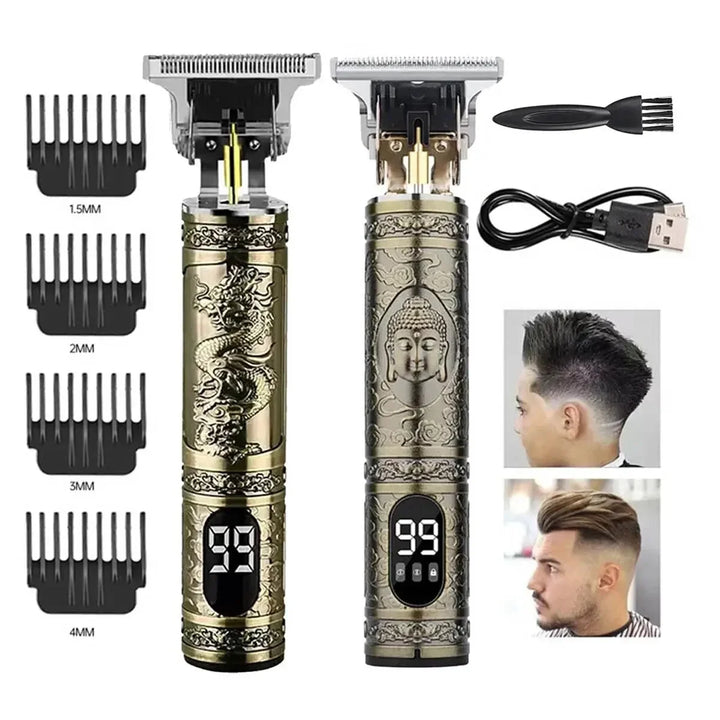 T9 LCD Electric Hair Clipper – Rechargeable Trimmer for Men