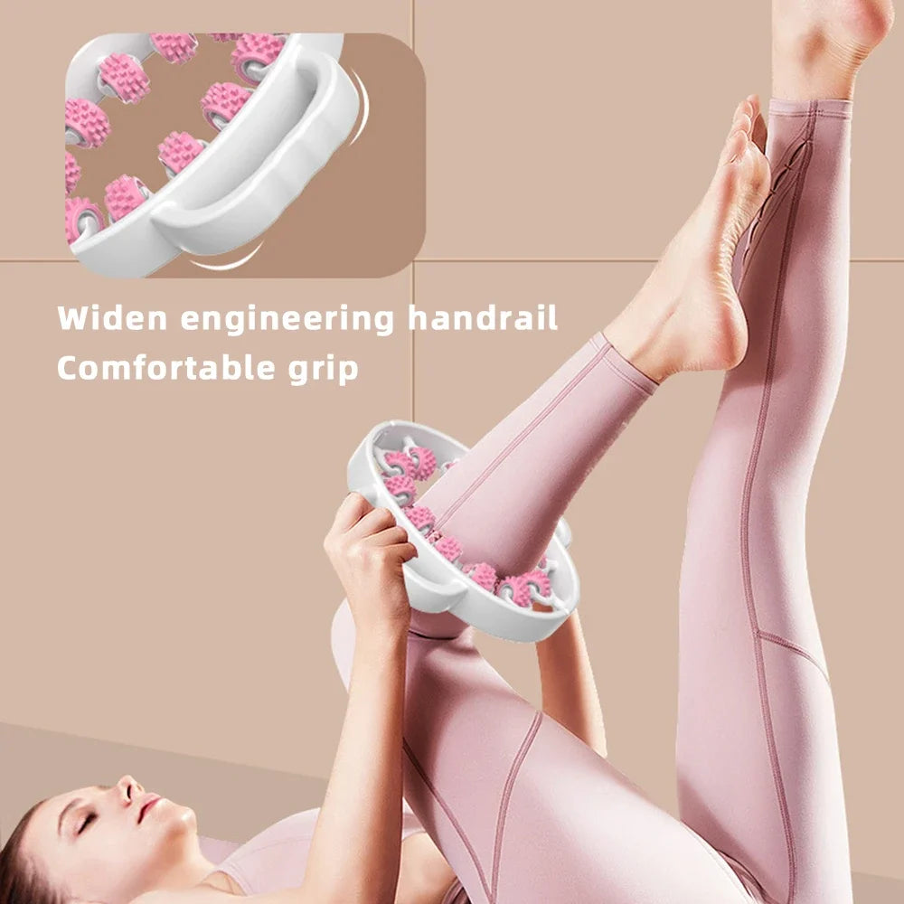 12-Wheel Leg Clamp Massager – Slimming Body Roller for Waist & Abdomen
