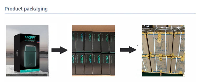 VGR 390 Mini Cordless Beard Trimmer – Rechargeable Electric Shaver for Men