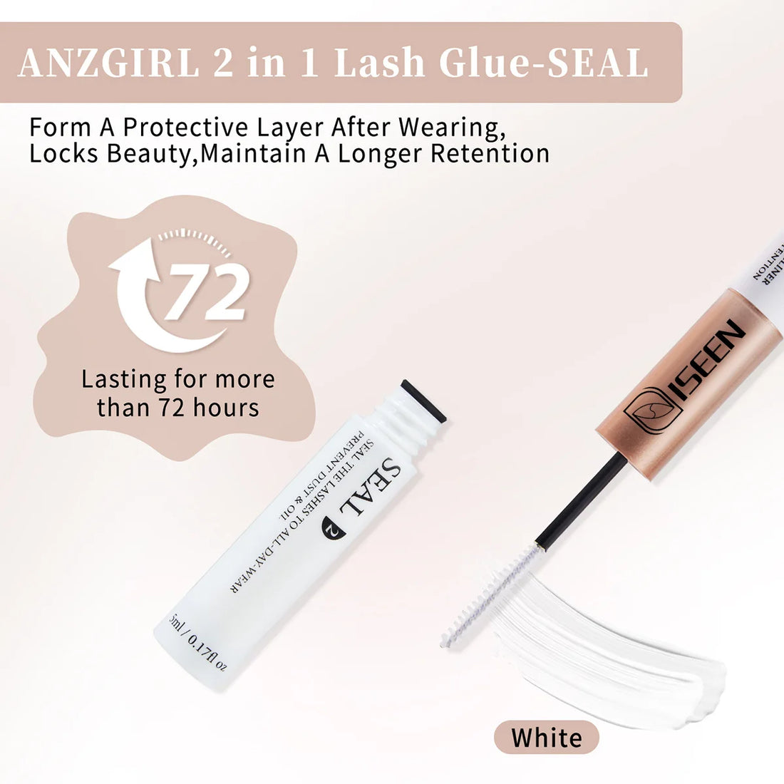ISEEN DIY Eyelash Extension Kit – Cluster Lash Set with Bond, Seal, Tweezers & Brush