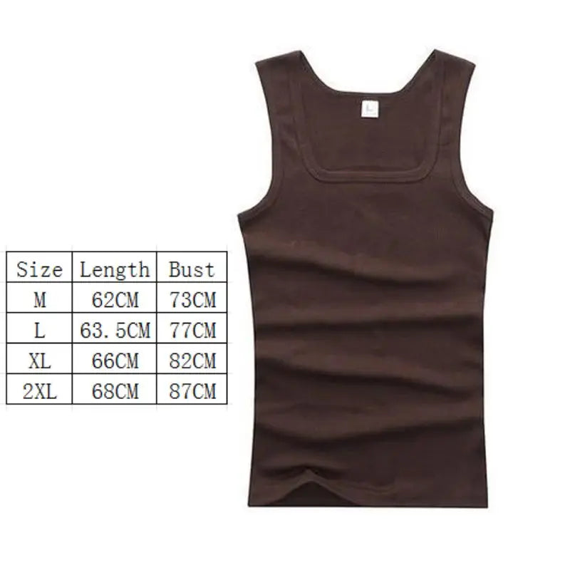 Men’s 100% Cotton Sleeveless Tank – Oversized Muscle Fit Gym T-Shirt