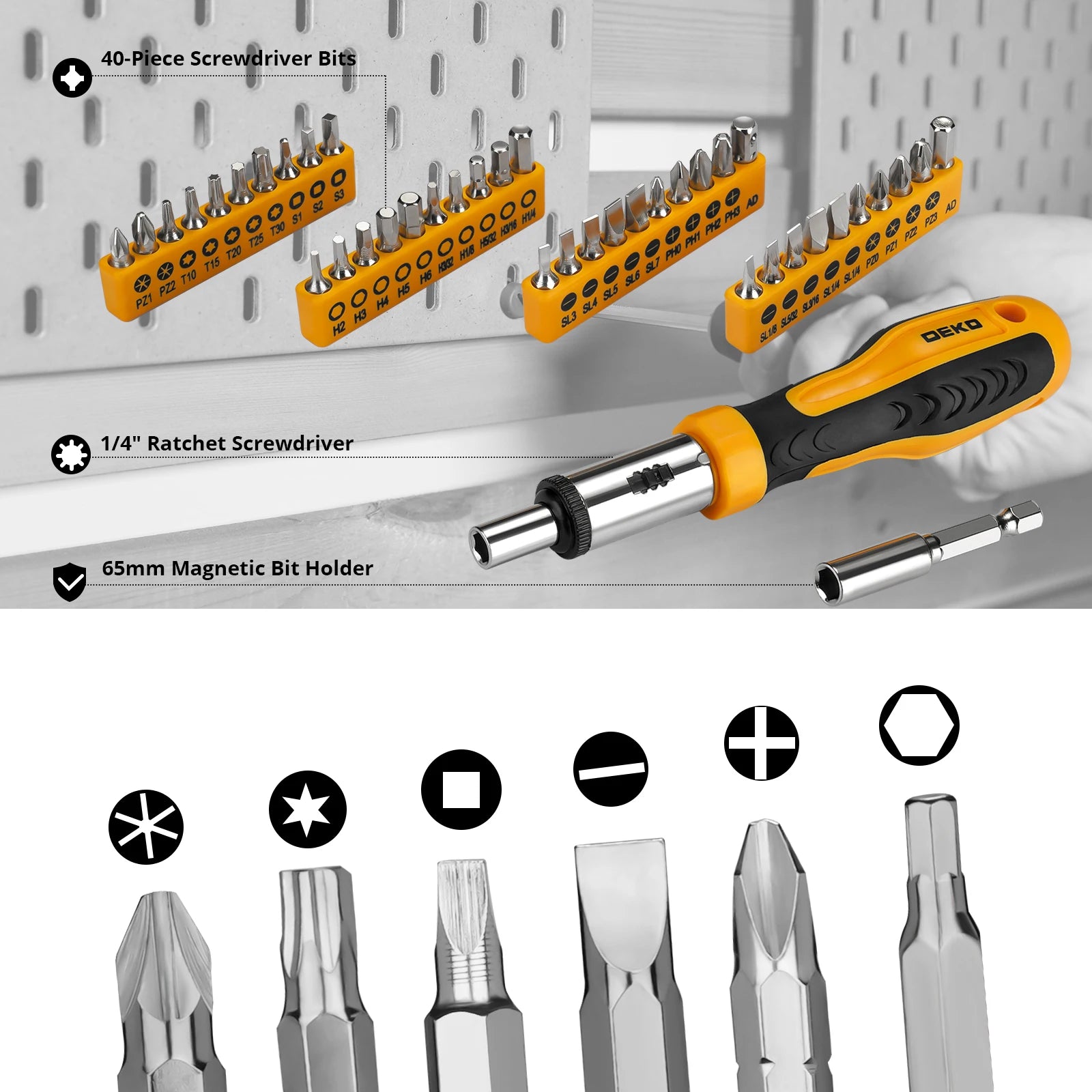 DEKO 228-Piece Auto Repair Tool Set – Socket Wrench Kit with Toolbox