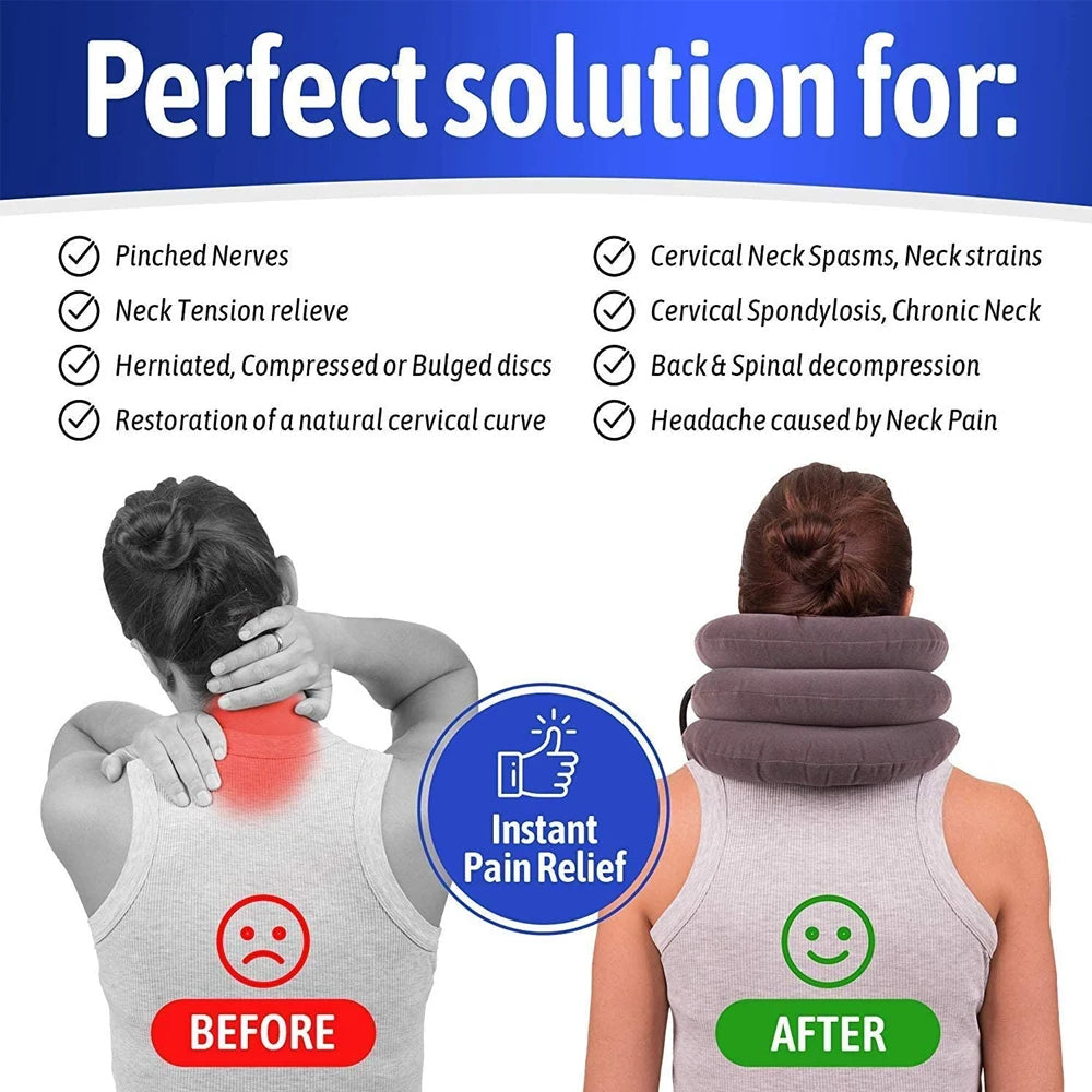 Cervical Neck Traction Device – Inflatable Collar for Pain Relief & Alignment