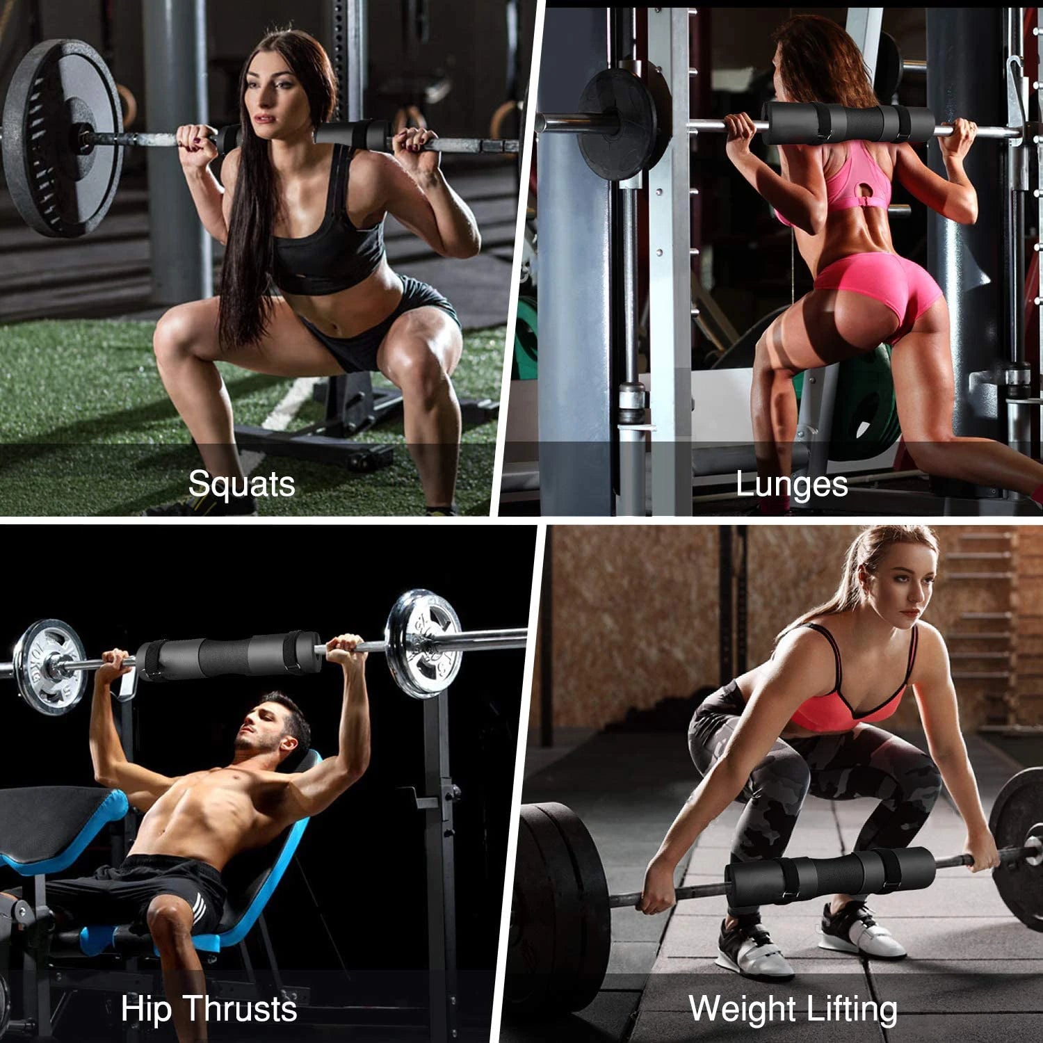 Barbell Squat Pad – Foam Neck & Shoulder Support for Squats, Lunges, Hip Thrusts