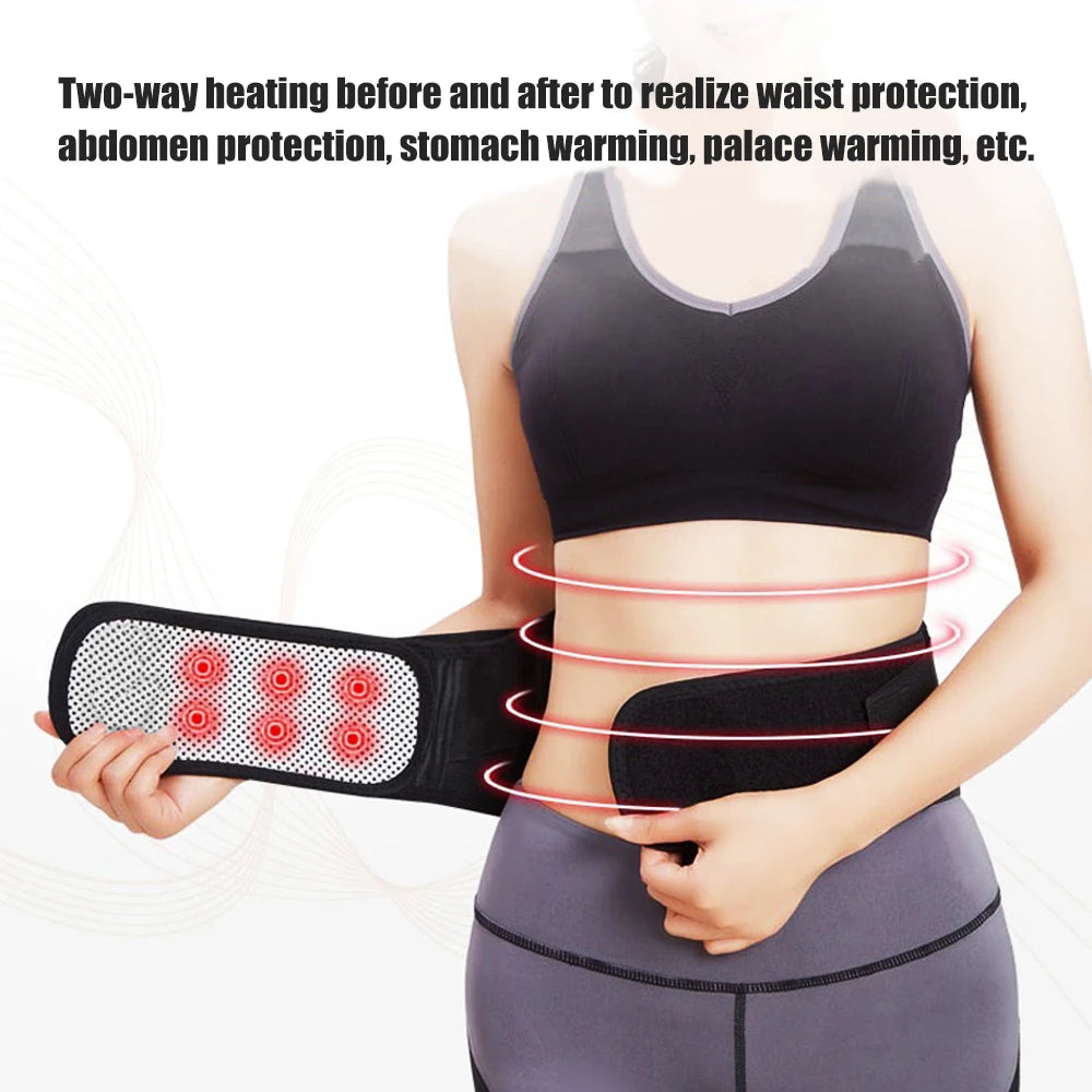 Self-Heating Magnetic Waist Belt – Adjustable Lumbar Support Brace