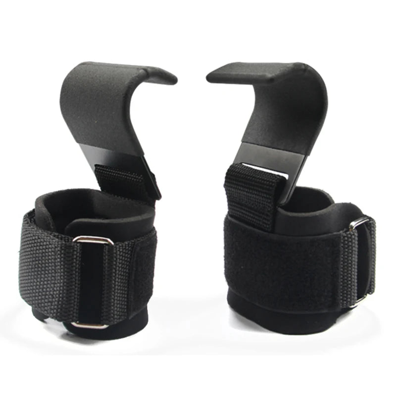 Weight Lifting Hook Grips with Wrist Wraps – Powerlifting & Pull-Up Support Straps