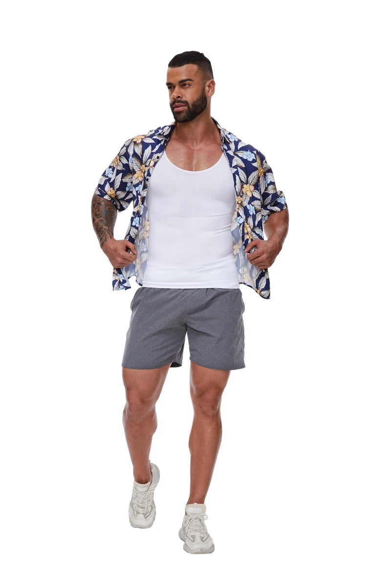 Men’s Compression Shirt – Tummy Control Slimming Vest for Workout & Waist Training