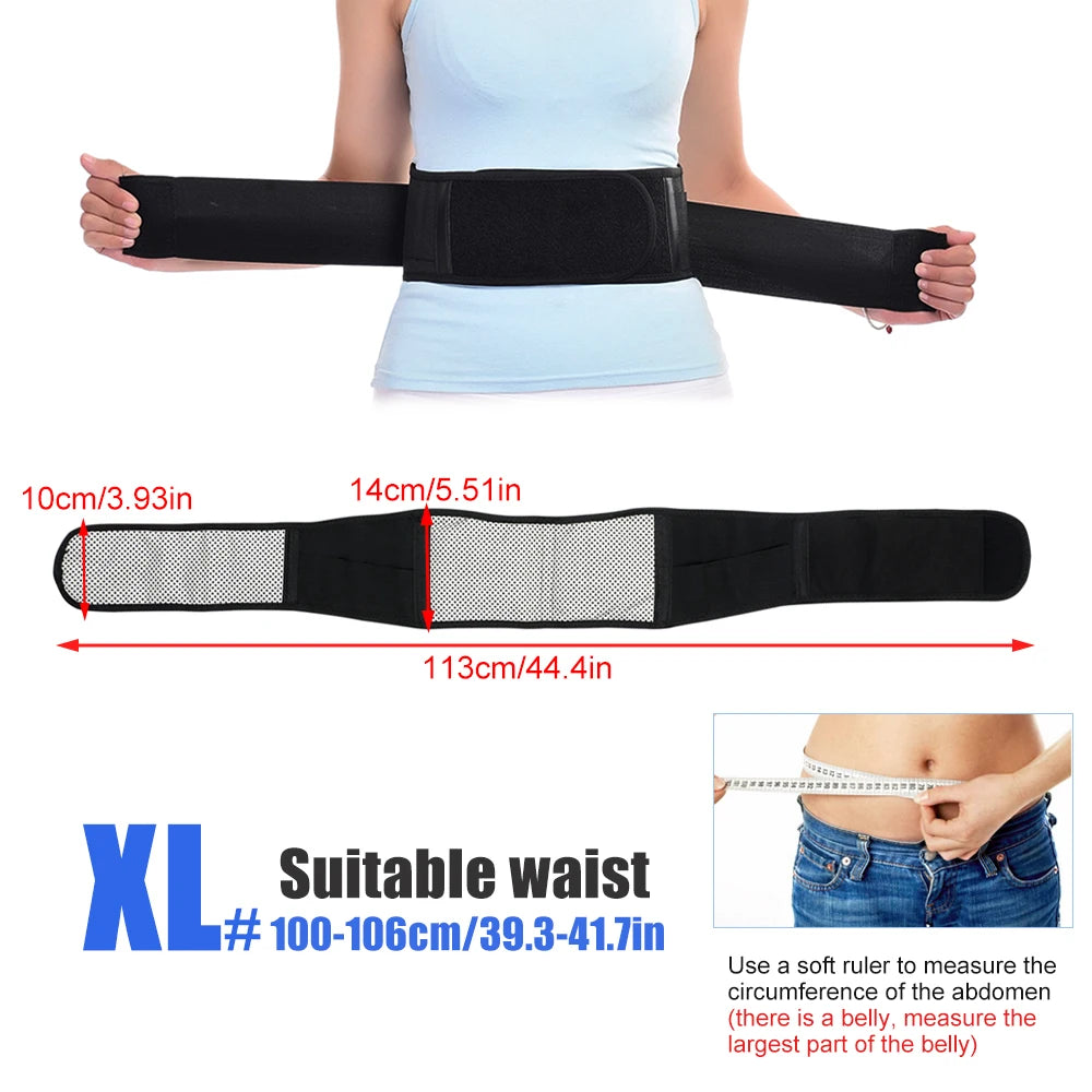 Self-Heating Magnetic Waist Belt – Adjustable Lumbar Support Brace