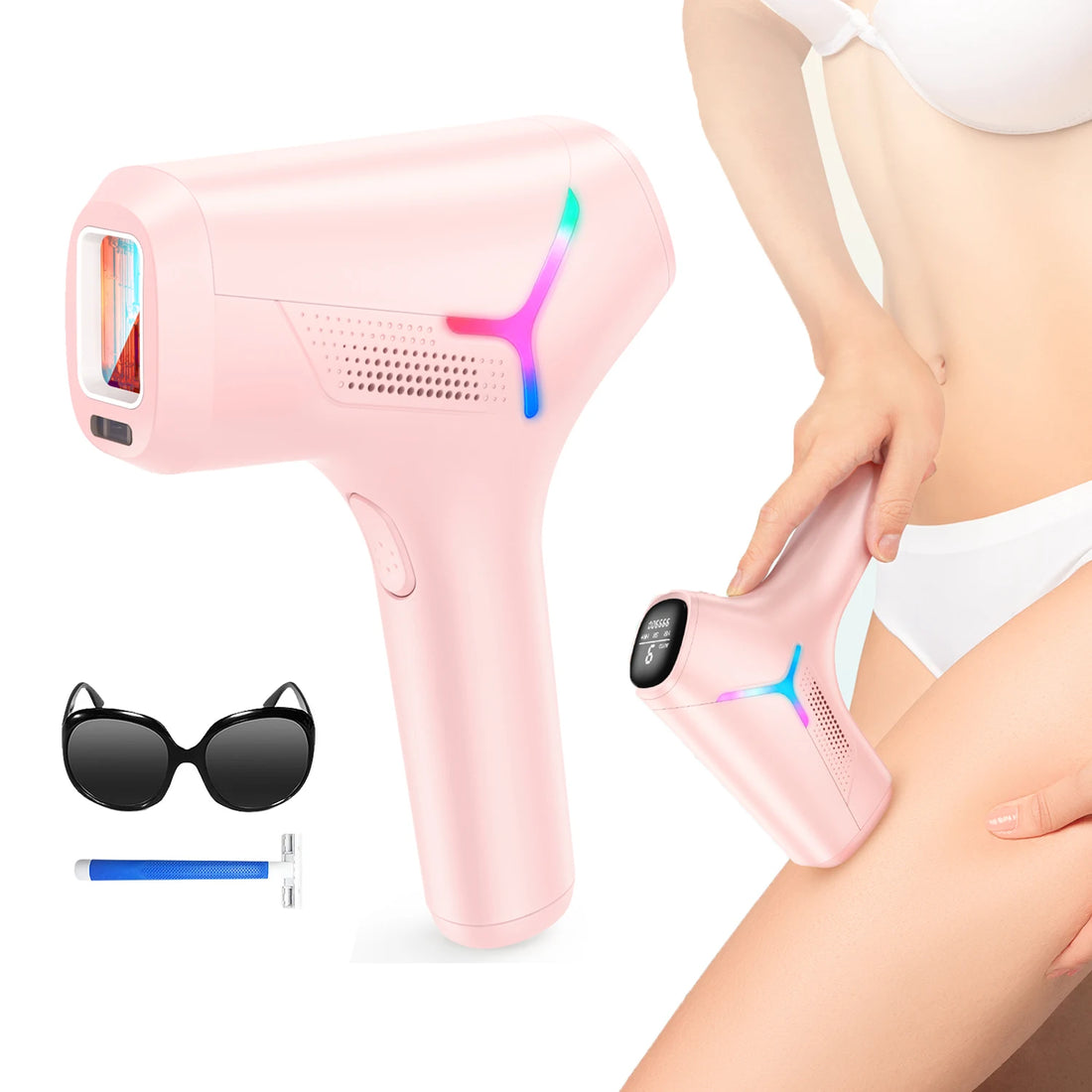 IPL Permanent Hair Removal Device – 990,000 Flashes, Painless Home Use