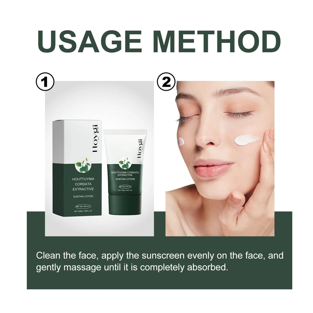 Herbal Sun Cream – Whitening & Nourishing with Houttuynia Extract