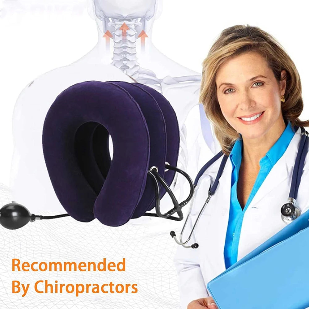 Cervical Neck Traction Device – Inflatable Collar for Pain Relief & Alignment