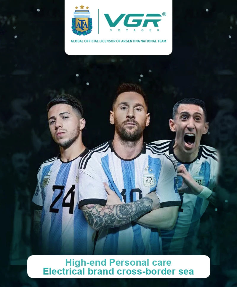 VGR 390 Mini Cordless Beard Trimmer – Rechargeable Electric Shaver for Men