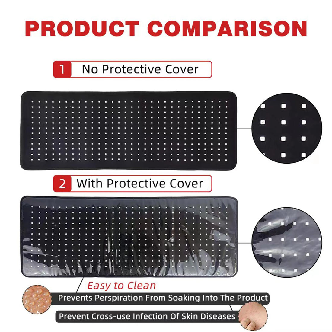 Red & Infrared Therapy Belt – Wearable LED Heating Pad for Body & Joints