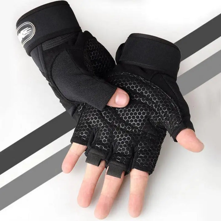 Heavyweight Gym Training Gloves – Non-Slip with Wrist Support
