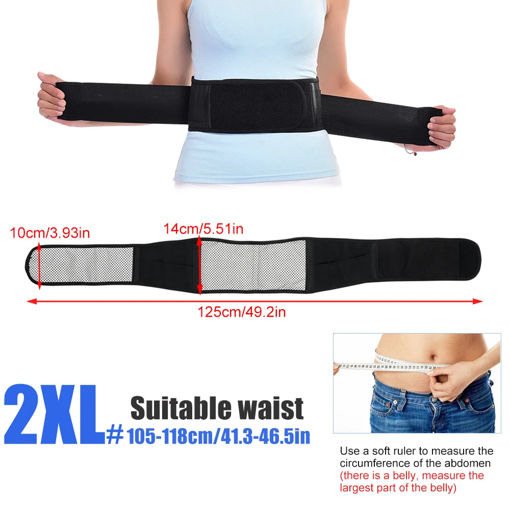 Self-Heating Magnetic Waist Belt – Adjustable Lumbar Support Brace