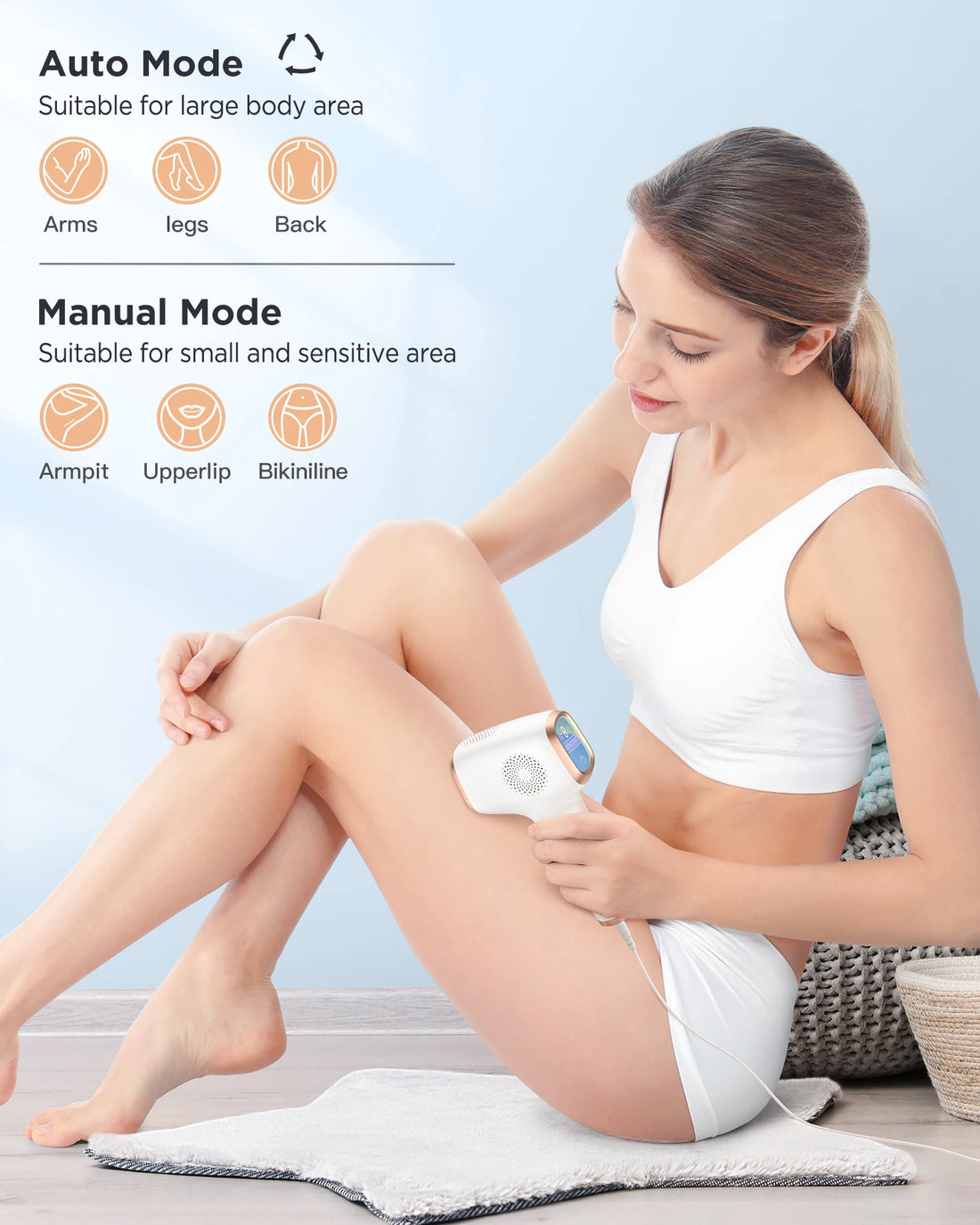 INNZA IPL Hair Removal – Painless, Ice Cooling Device for Men & Women
