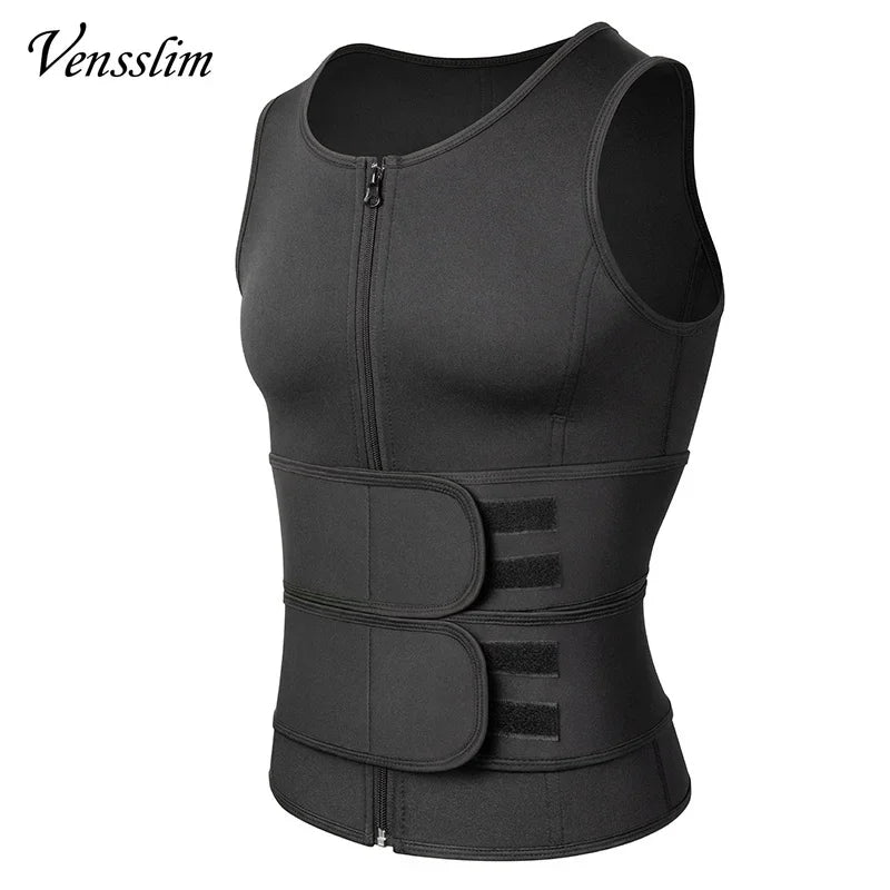Vensslim Men’s Waist Trainer Vest – Slimming Compression Shapewear Shirt