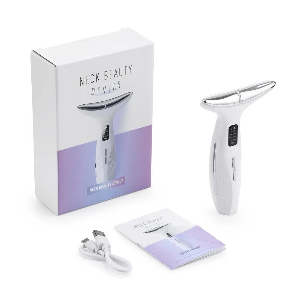 LED Neck & Face Massager – EMS Lifting, Heat Therapy & Skin Rejuvenation