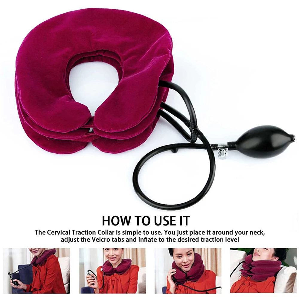 Cervical Neck Traction Device – Inflatable Collar for Pain Relief & Alignment