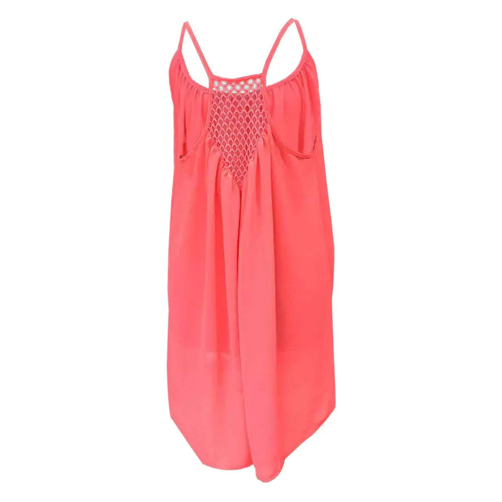 Women’s Casual Summer Mini Dress – Sleeveless Spaghetti Strap Bodycon