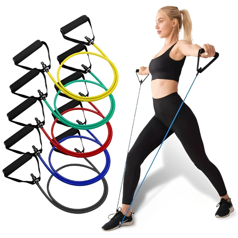 Resistance Bands with Handles – 5-Level Strength Training Set for Home Workouts