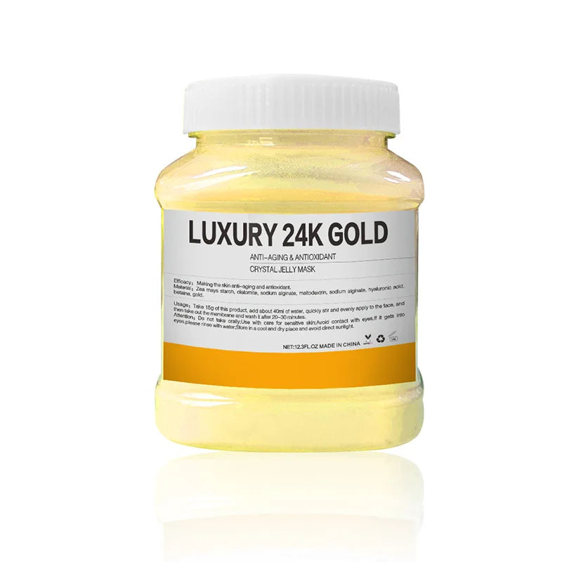 24K Gold Rose Jelly Mask Powder – 350g Hydrating & Brightening Facial Treatment