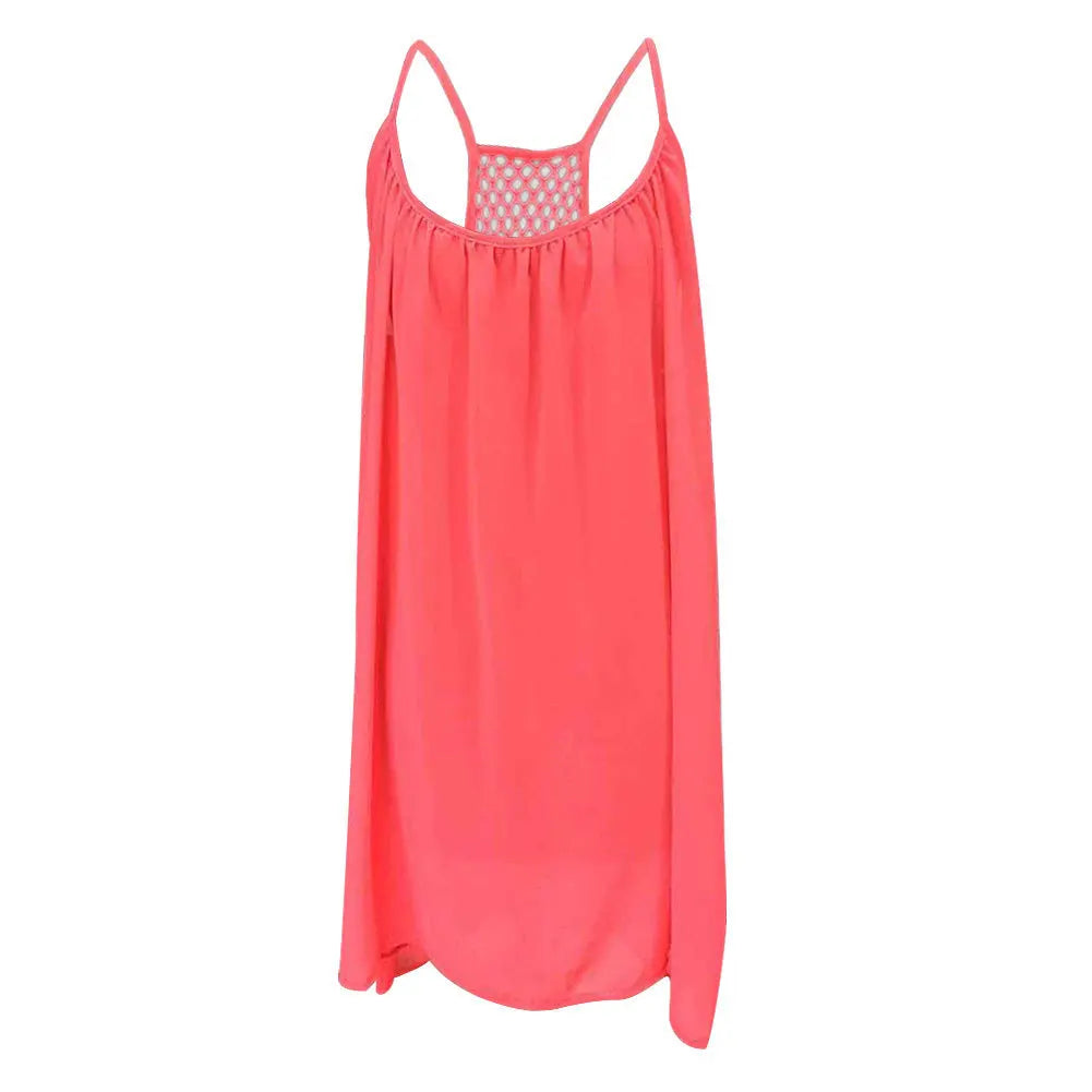 Women’s Casual Summer Mini Dress – Sleeveless Spaghetti Strap Bodycon