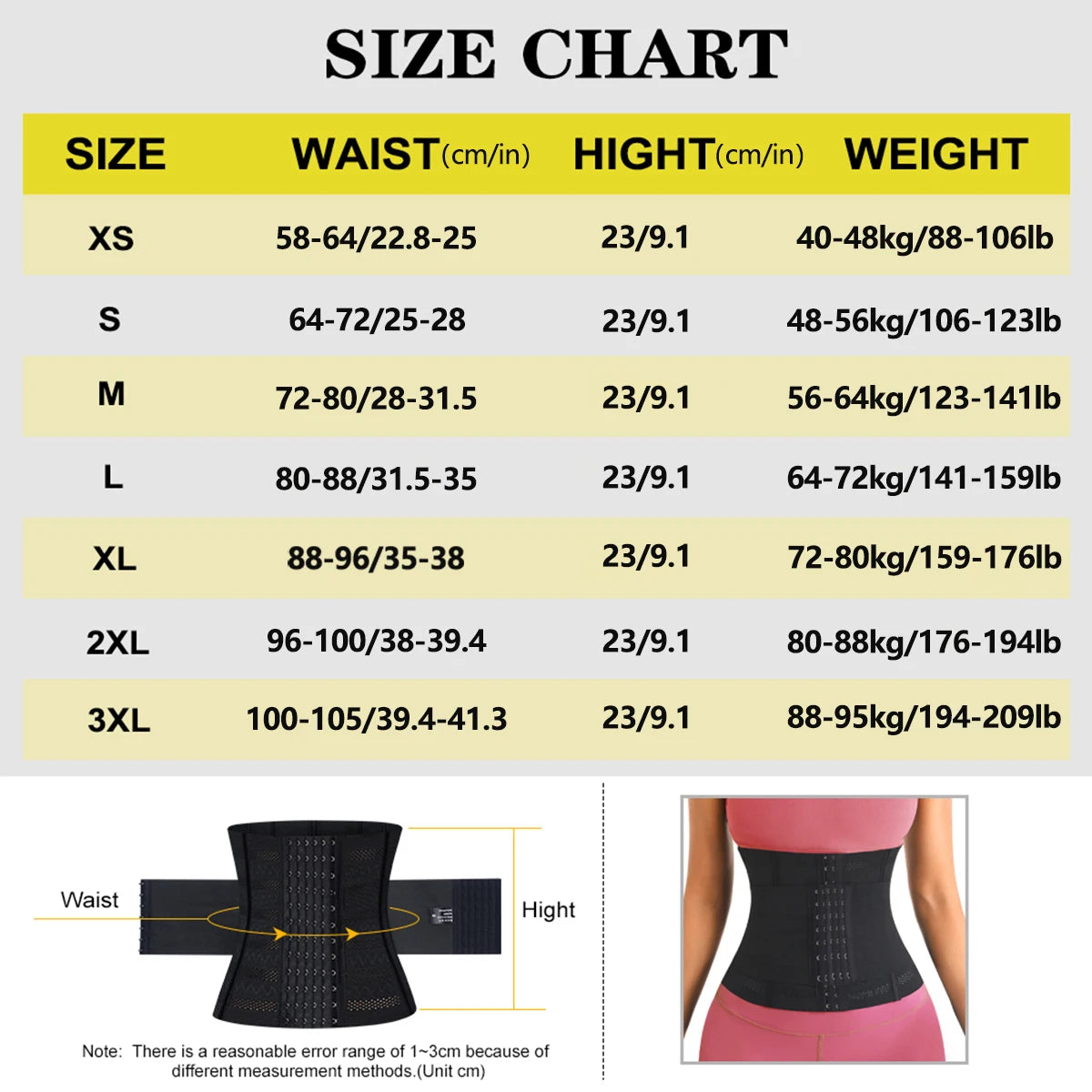 Women’s Waist Trainer Belt – Double Compression Tummy Control