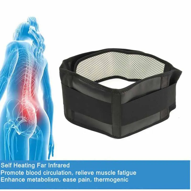 Self-Heating Magnetic Waist Belt – Adjustable Lumbar Support Brace