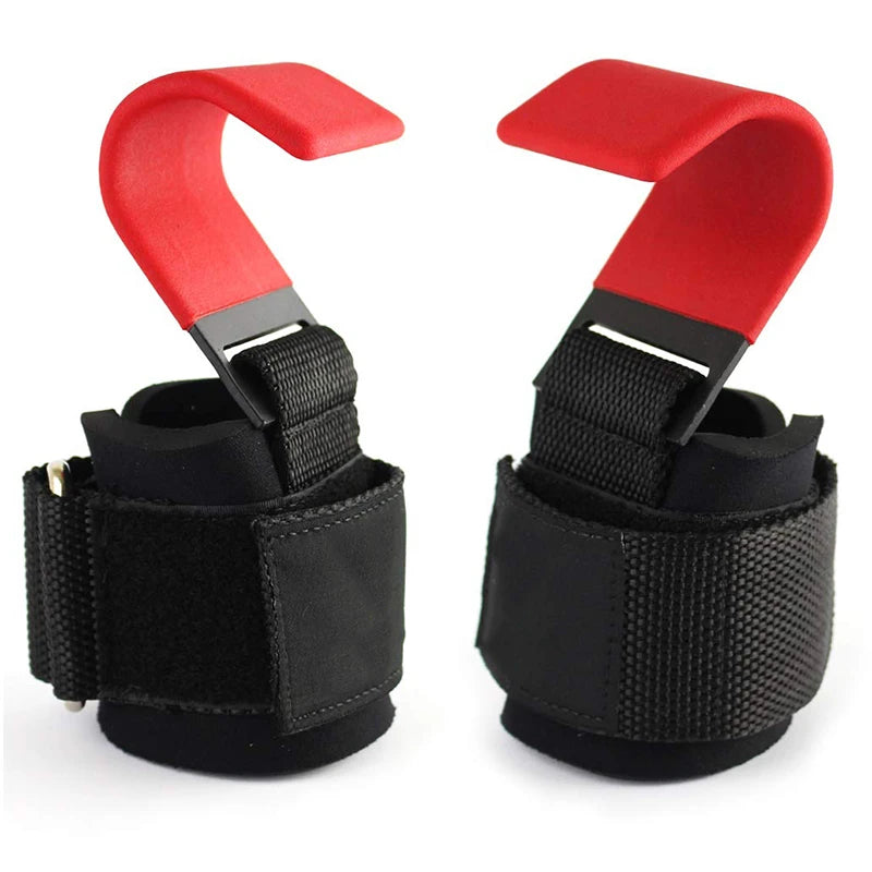 Weight Lifting Hook Grips with Wrist Wraps – Powerlifting & Pull-Up Support Straps