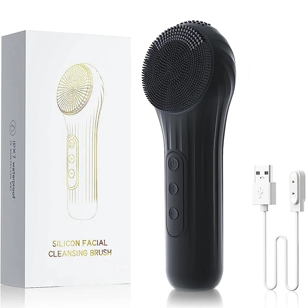 Sonic Facial Cleansing Brush – Waterproof, Rechargeable Exfoliating Tool