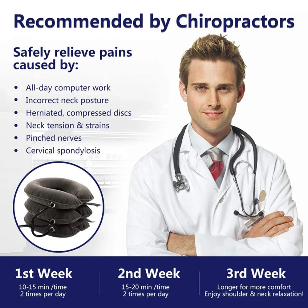 Cervical Neck Traction Device – Inflatable Collar for Pain Relief & Alignment
