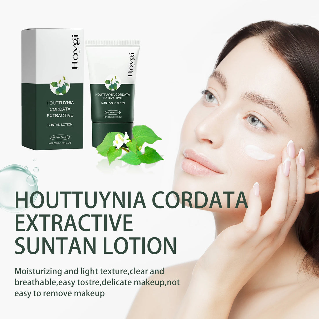 Herbal Sun Cream – Whitening & Nourishing with Houttuynia Extract