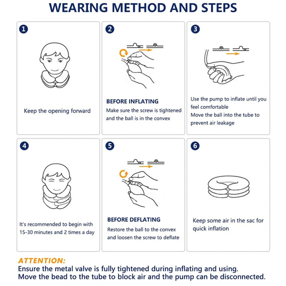 Cervical Neck Traction Device – Inflatable Collar for Pain Relief & Alignment
