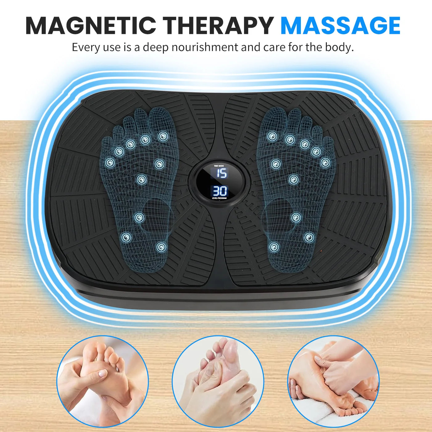 Whole Body Vibration Plate – Slimming Fitness Machine with Bands & Remote