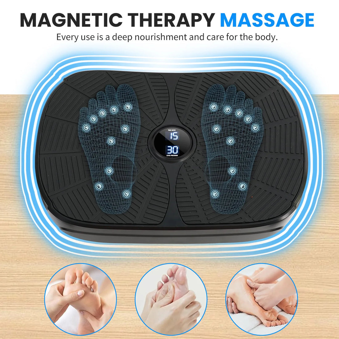 Whole Body Vibration Plate – Slimming Fitness Machine with Bands & Remote